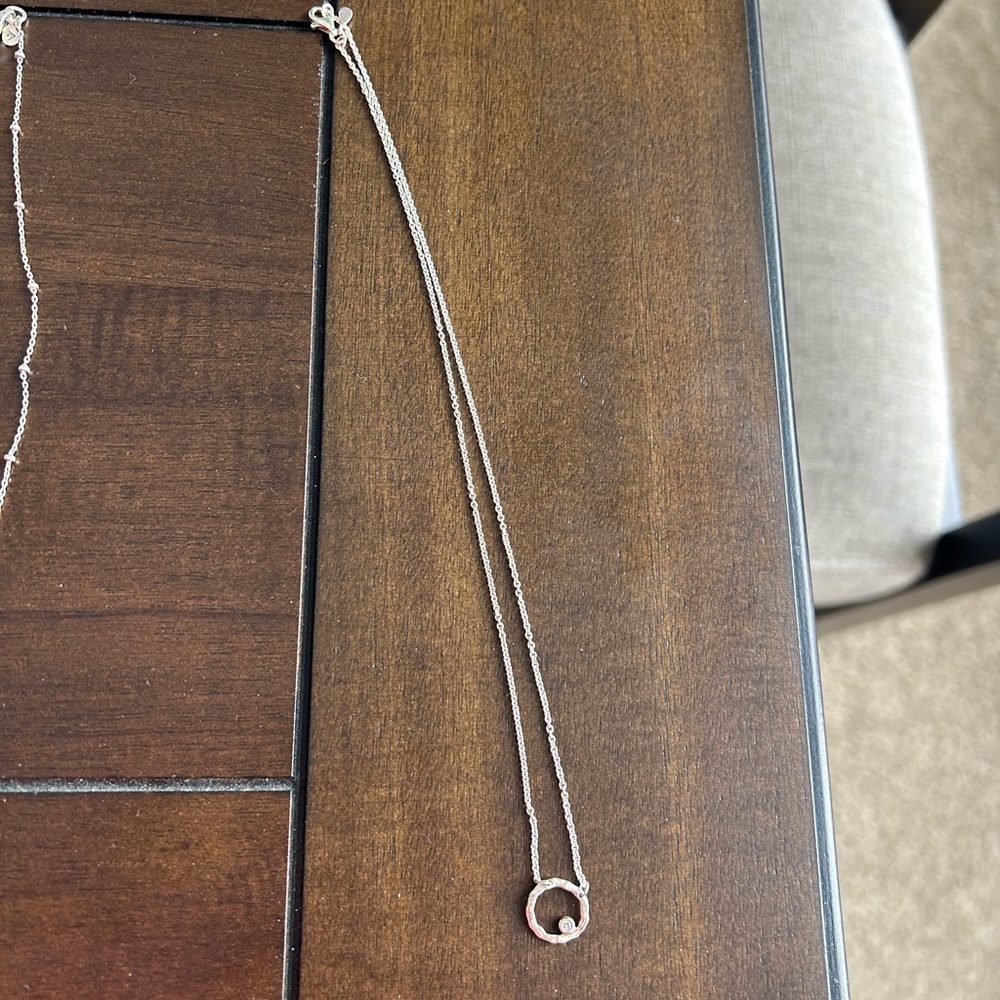 Silpada Silver Circle Pendant Necklace